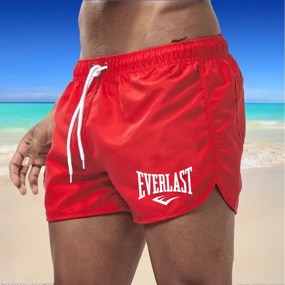 

Men's Swimwear Beach Waterproof Shorts Surfboard Swimming Sports Fashion Summer Quick-Dry Casual Loose Fit Mesh Lining Elastic