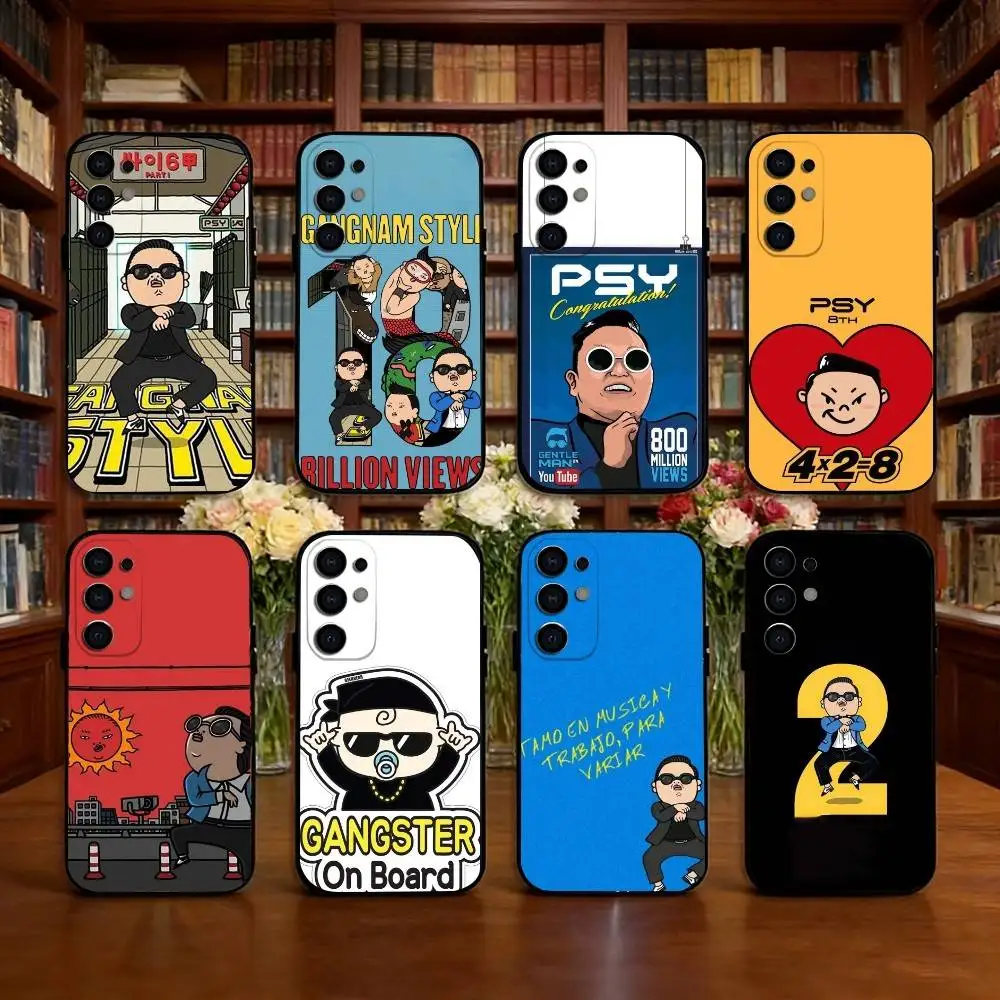 PSY  Phone Case For Samsung S25,S24,S21,S22,S23,S30,Ultra,S20,Plus,Fe,Lite,Note,10,Black Cover