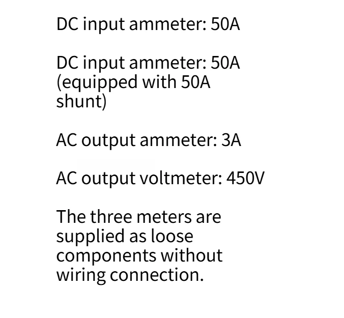 Inverter Power Meter 3 in 1 Set Input Current Output Current Output Voltage Gauge for Testing Monitoring Machine