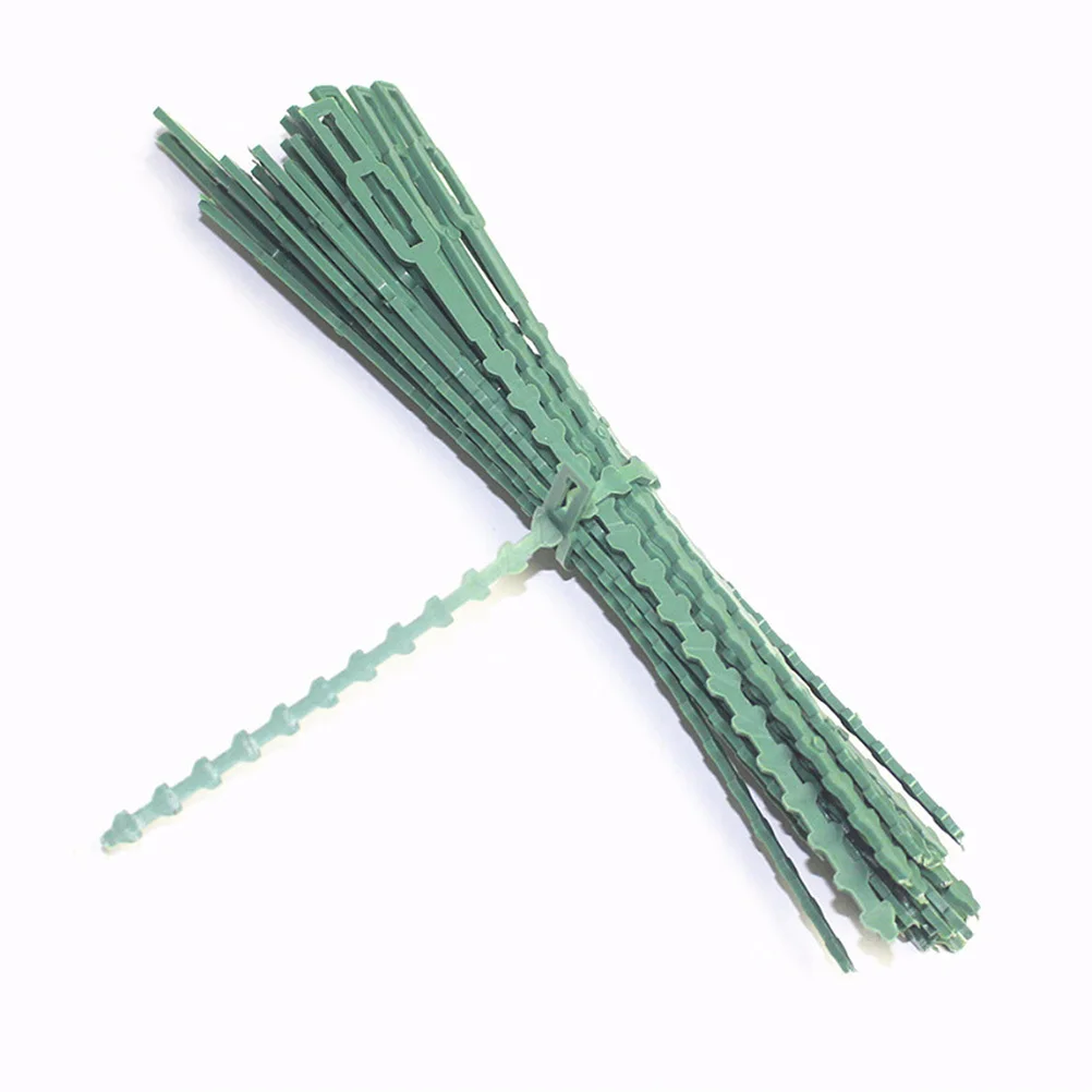 

100Pcs Plastic Plant Fixing Buckles Cable Ties Vine Climbing Adjustable Reusable Garden Binding Strap for Plant Support Outdoor