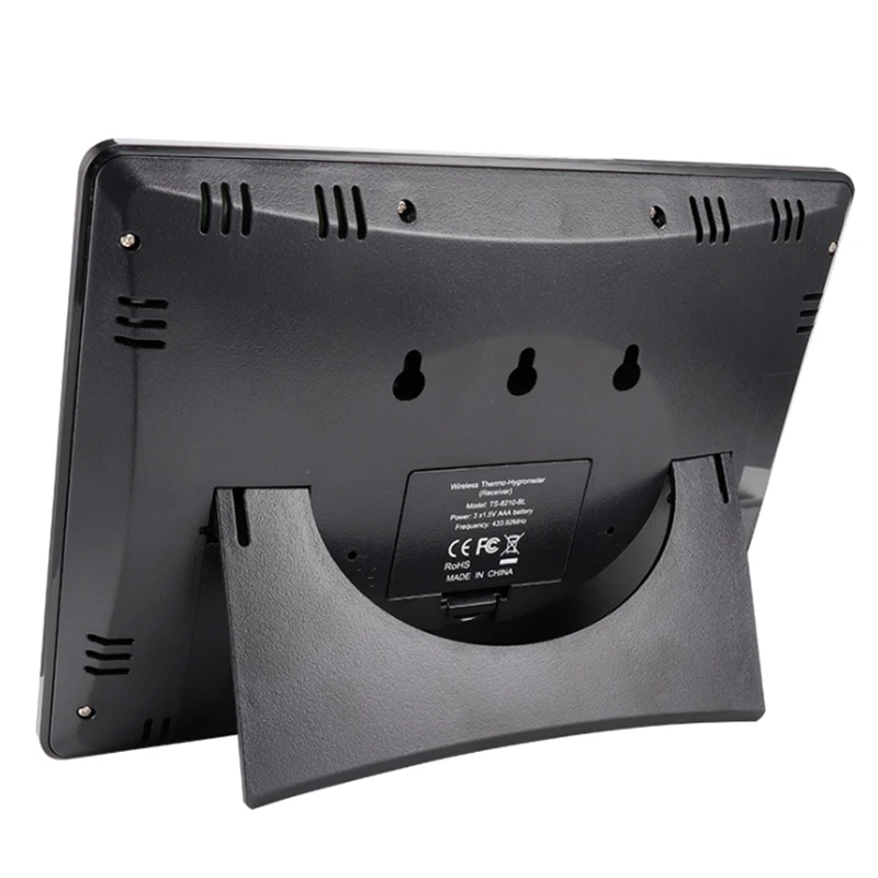 Colorful Big LCD Wireless Weather Station Touch Key Home Thermometer Hygrometer Barometer Backlight Sound Control -40-60 Degree