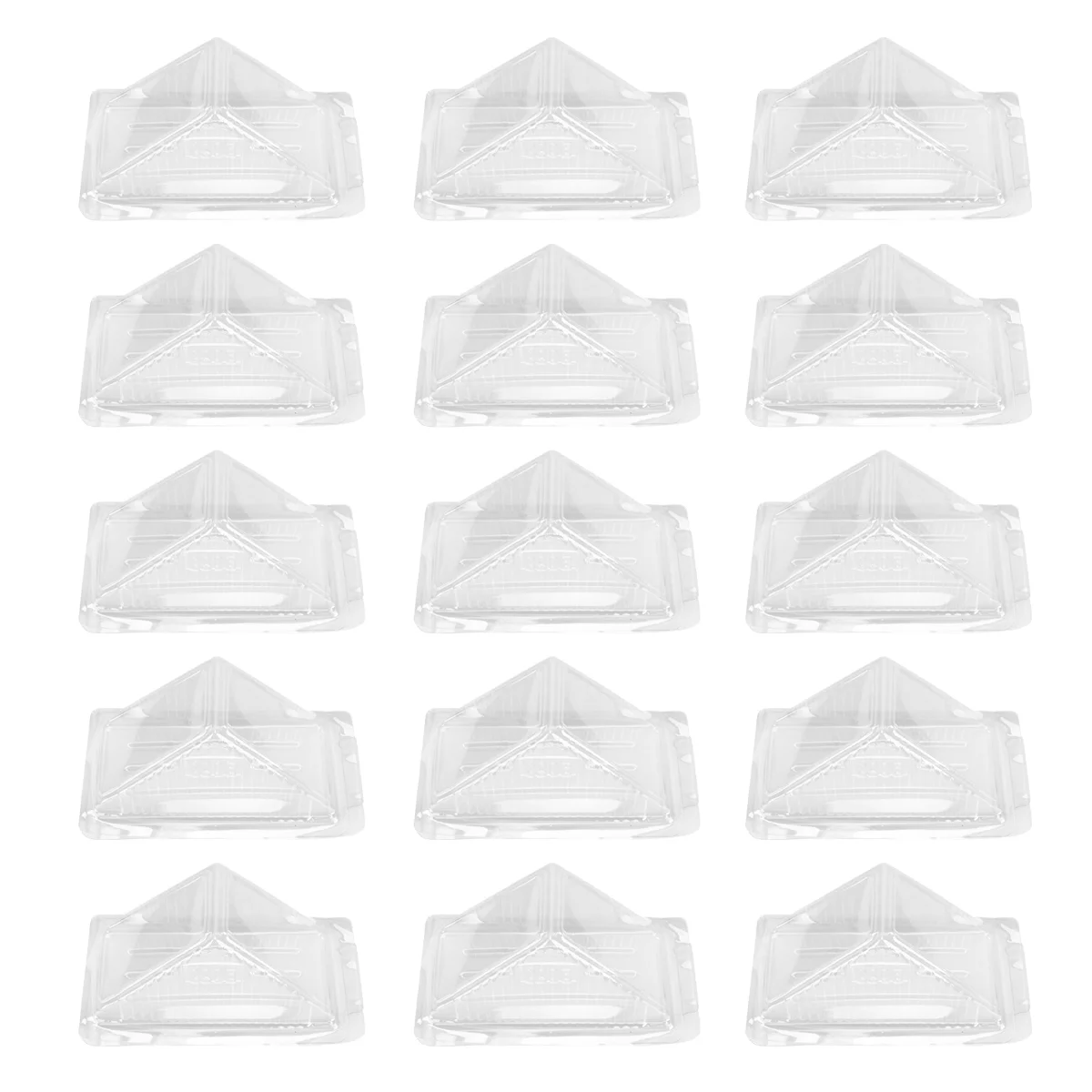 100 Pcs Packing Box Food Containers for Triangle Cake Lunch Baking Holder Sandwich Paper Cup Slice Plastic with Lid Pies