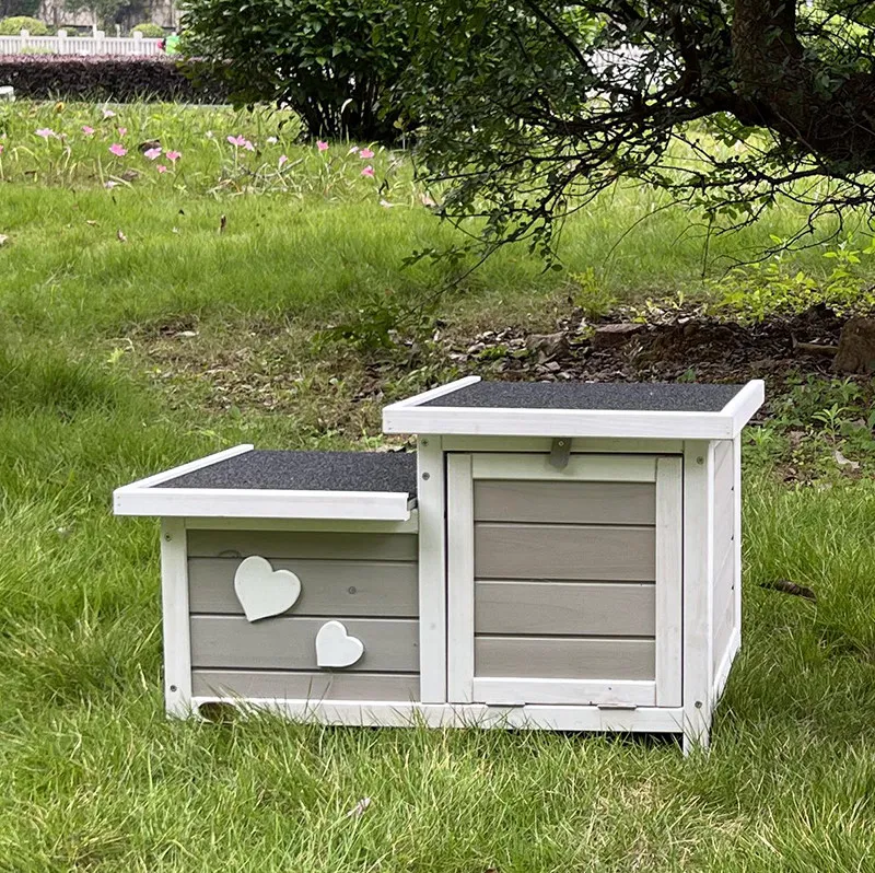 Rabbit Nest Indoor and Outdoor Solid Wood Rabbit House Balcony Rainproof and Cold-proof Windproof Rabbit Kitten Hedgehog