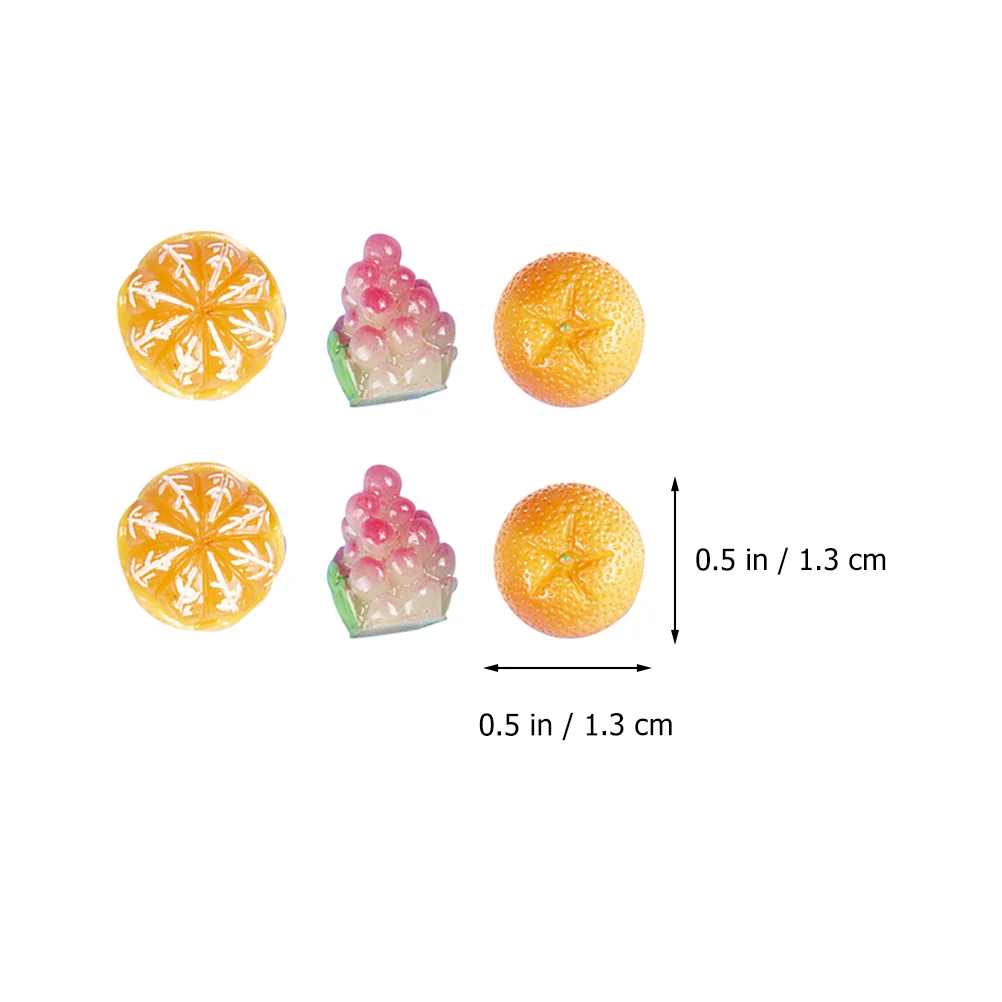 Accessoires de bijoux en résine, mini faux fruit, faux manucure, matériel de décoration de simulation, 50 pièces