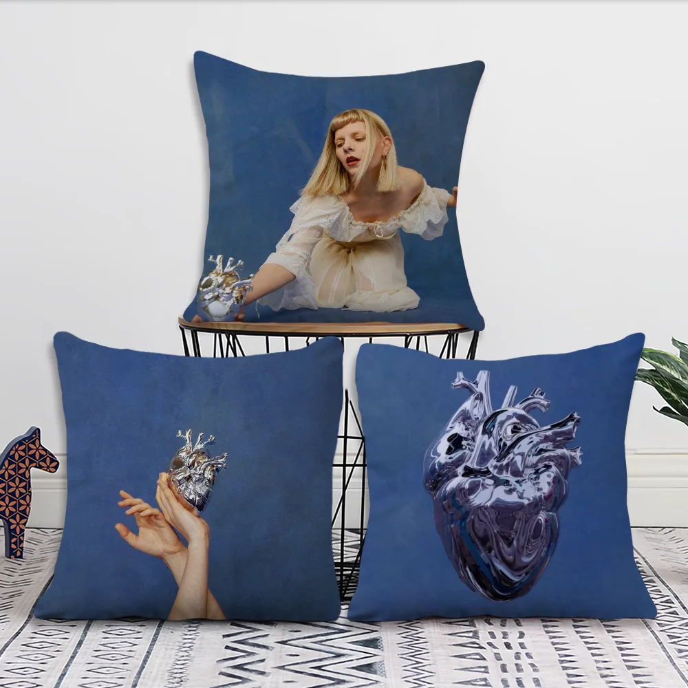 A-Auroras What H-Happened To The Heart Pillow Case Square Cushion Room Bedroom Headboard Sofa Living Backrest Car Accessories