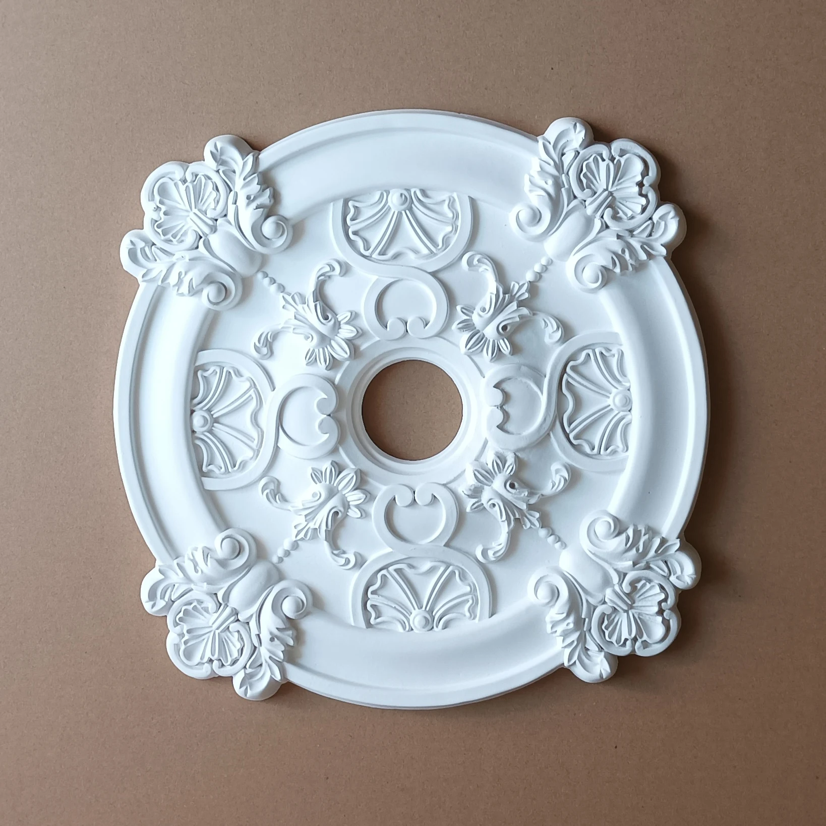 PU Ornament Moulding polyurethane Ceiling Rose Rossete European style Wall Medallion Ceiling Paterage decorative Lamp Base Plate