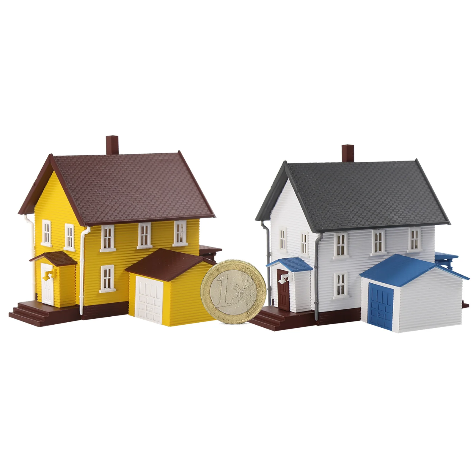 Evemodel N Scale 1:160 Model Dwelling House Kit Two-story with Garage JZN5905
