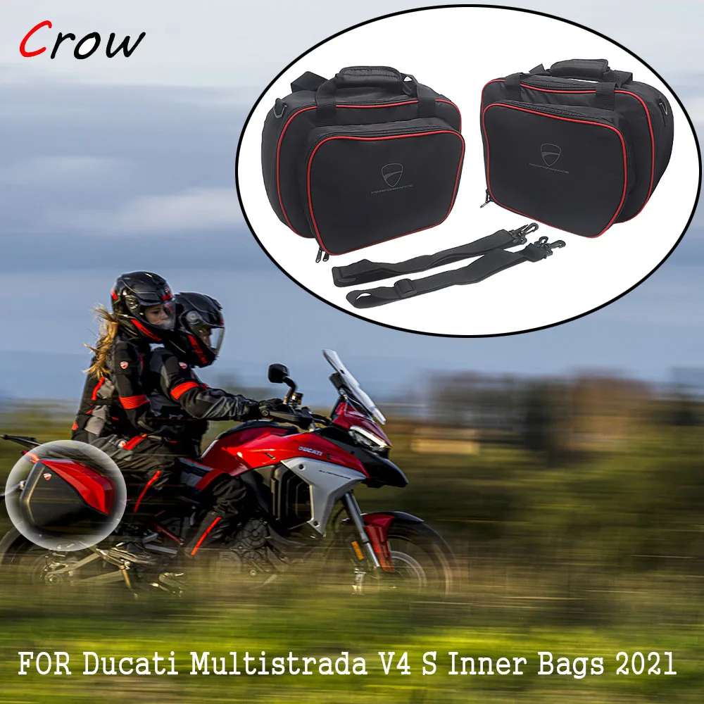 

2021 New Motorcycle Expandable Black Red Pannier Liners Bags Inner Bags For DUCATI MULTISTRADA V4 S 2021