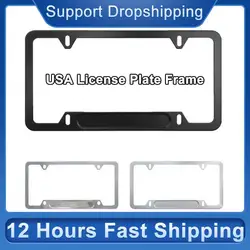 Versatility Frame Car License Plate Frame United States Standard Auto Number Plate Holder Stainless Steel/aluminum alloy Frame