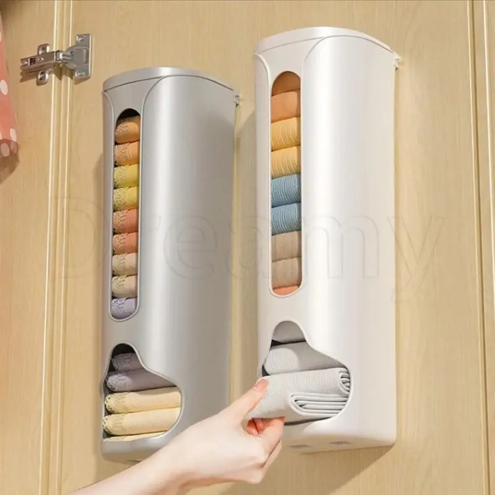 Wall-Mounted Underwear Storage Box Self Adhesive Dustproof Garbage Bag Dispenser Simple Style Large Capacity