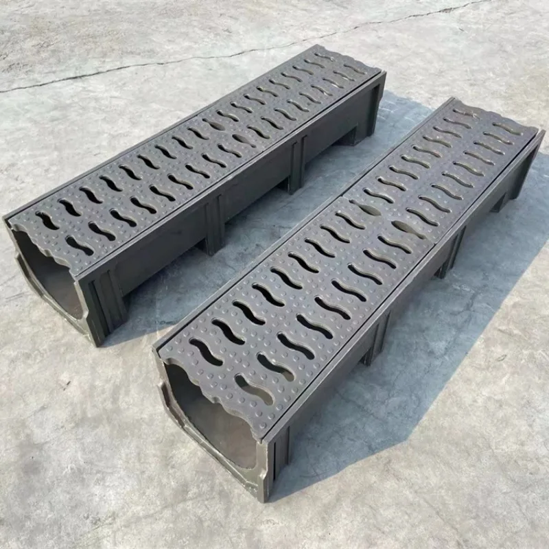 

Finished Resin Drainage Ditch U-shaped Drainage Ditch Sewer Ditch Cover Integrated