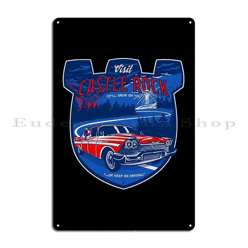 Stephen King Visit Castle Rock Metal Sign Personalized Garage Mural Living Room Classic Tin Sign Poster