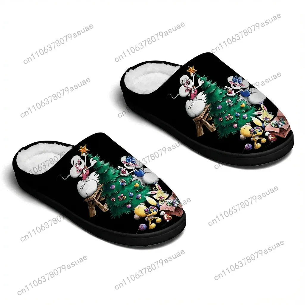 Diddl & Friends Pink American Flag Home Cotton Slippers Mens Womens Bedroom Keep Warm Cotton Slippers Custom Slipper