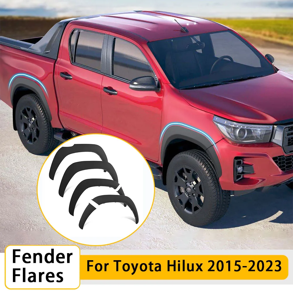 Auto Part Car Styling Fender Flares for Toyota Hilux Revo 2015-2020,2021-2023 Double Cab Basic Version Mudguards Wheel Arch Kits