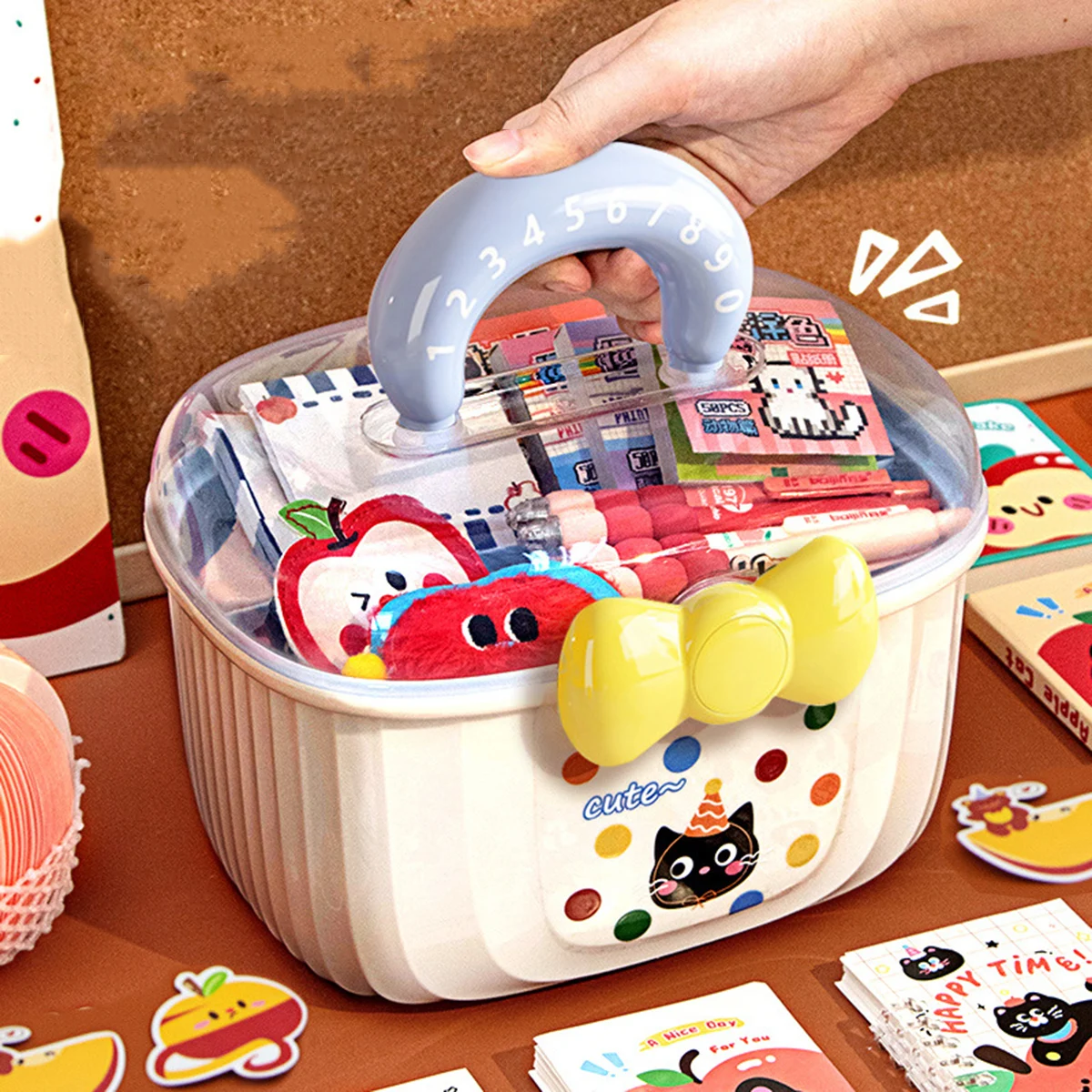 소녀 헤어 액세서리 보관 상자 헤어 타이를위한 휴대용 보석 보관 상자 헤어핀 헤어핀 헤어 활 Scrunchies