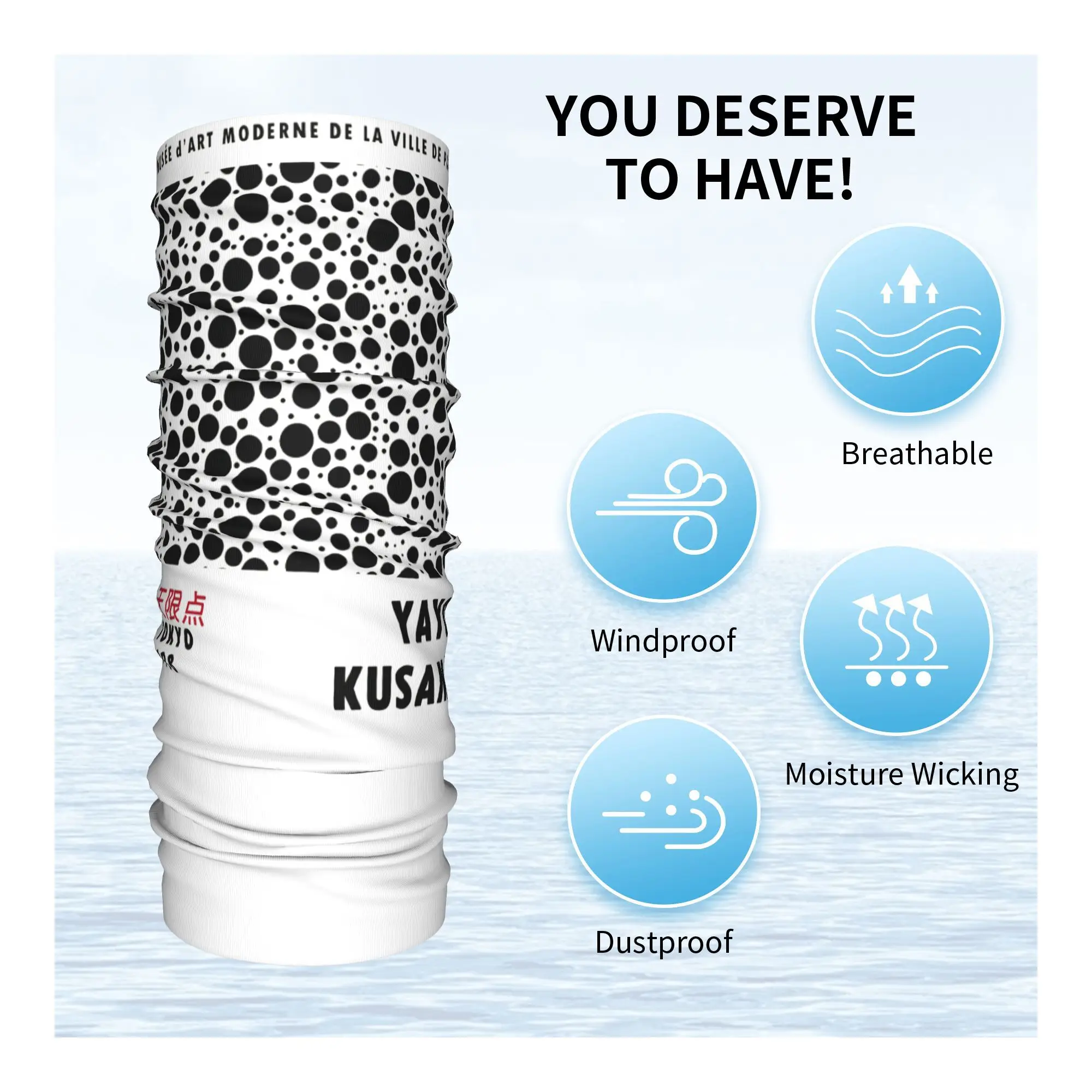 Yayoi Kusama Abstract Painting Bandana Neck Gaiter Printed Wrap Scarf Multifunction Balaclava Outdoor Sports For Men Women Adult