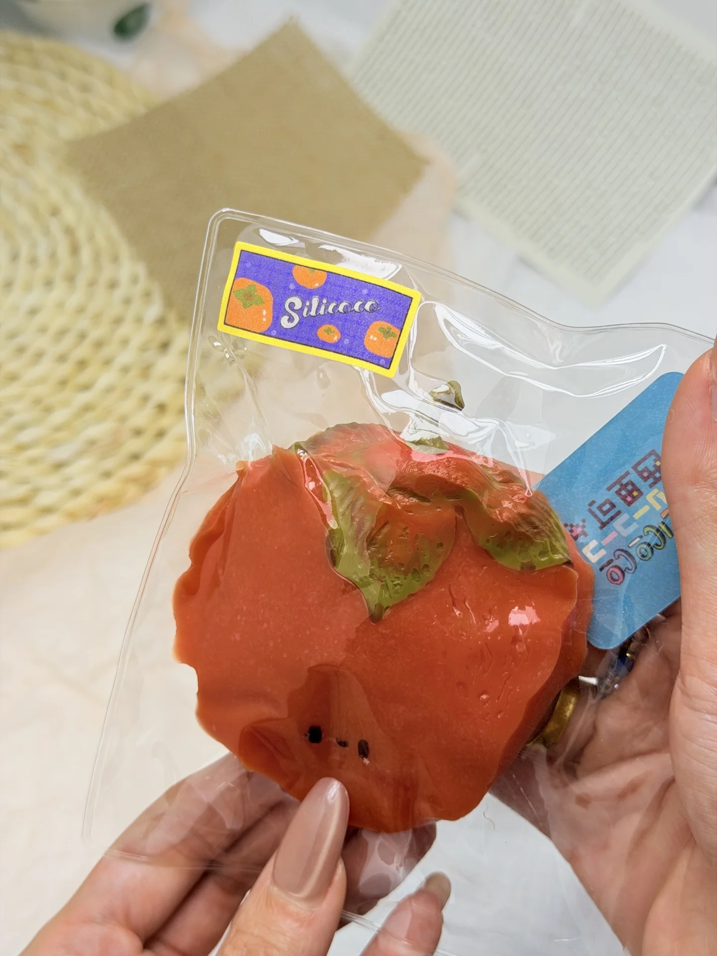 Silicoco Fruit Series Soft Persimmons Stress Relief Soft Silicone Toy Slow Rebound Soft Squishy #Nulala100014