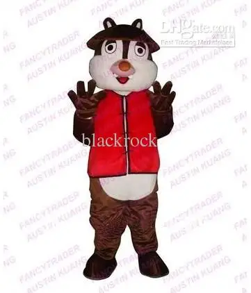 Espuma esquilo marrom fantasia mascote dos desenhos animados para adultos, vestido de Natal luxuoso, mascote Halloween, venda quente, novo