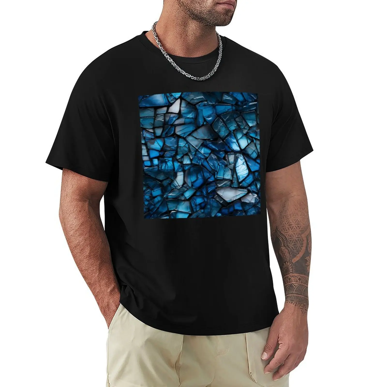 Camiseta Azure Gemstone Glint para trabajo al aire libre, manga corta