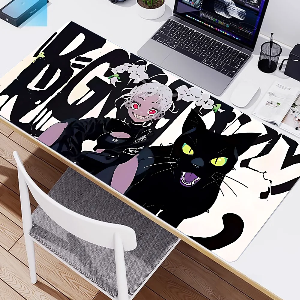 Anime Cat Cute Girl Mousepad Mousepad New Arrivals Large Gaming Mousepad L XL XXL Gamer Mouse Pad Size For Keyboards Mat
