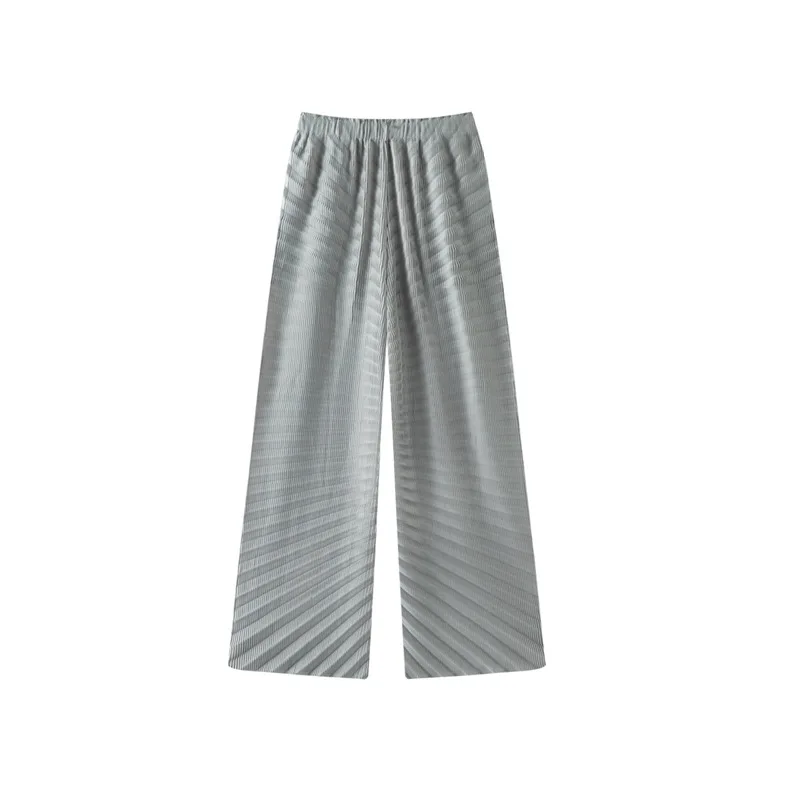 

Женские плиссированные брюки Miyake с широкими штанинами, на резинке, свободного кроя, для офиса и повседневной носки, эластичные, новинка лета 2026, 2DB6894