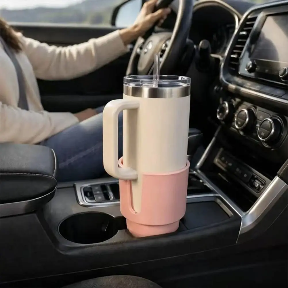 Car Cup Holder Insert Expander Adjustable Dual Size Adapter for Large Bottles Automotive Interior