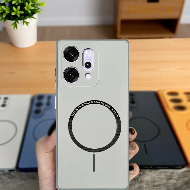 For OPPO Reno 14 Case Oppo Reno 14 Pro Phone Case oppo Reno14 Reno14pro Cover Shookproof Color magnetic hard Silicone back cover