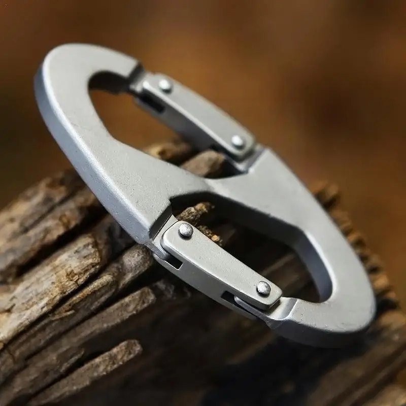 8 Shape Carabiner Outdoor Camping Multi Tool Mountaineering Buckle Survival Tactical Carabiner Steel Small Clips Gear Climb E4X8