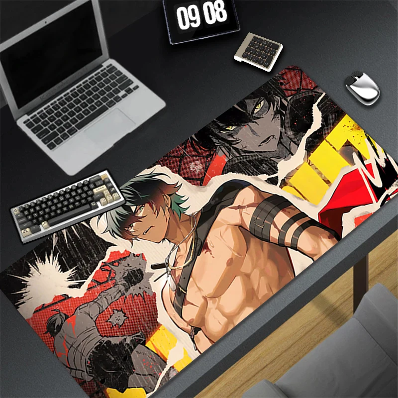 แผ่นรองเมาส์ Zenless Zone Zero Lighter Design Non-Slip Desk Mat อุปกรณ์เสริมสำหรับเล่นเกมขอบเย็บสำหรับบ้านและสำหรับแผ่นรองเมาส์สำหรับเกมเมอร์