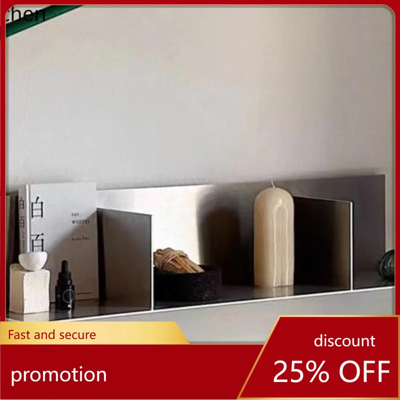 

CZ Minimalist Home Wall-Mounted Bookshelf Metal Storage Rack Living Room Background Wall Display Rack