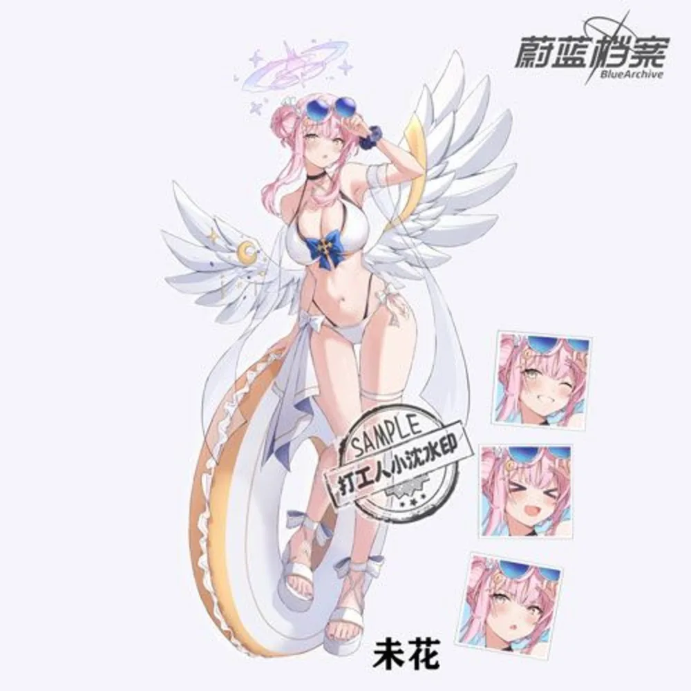 

Cute Misono Mika Acrylic Stand Ornaments Cosplay Blue Archive Anime Figure Cartoon Model Christmas Gifts Girls