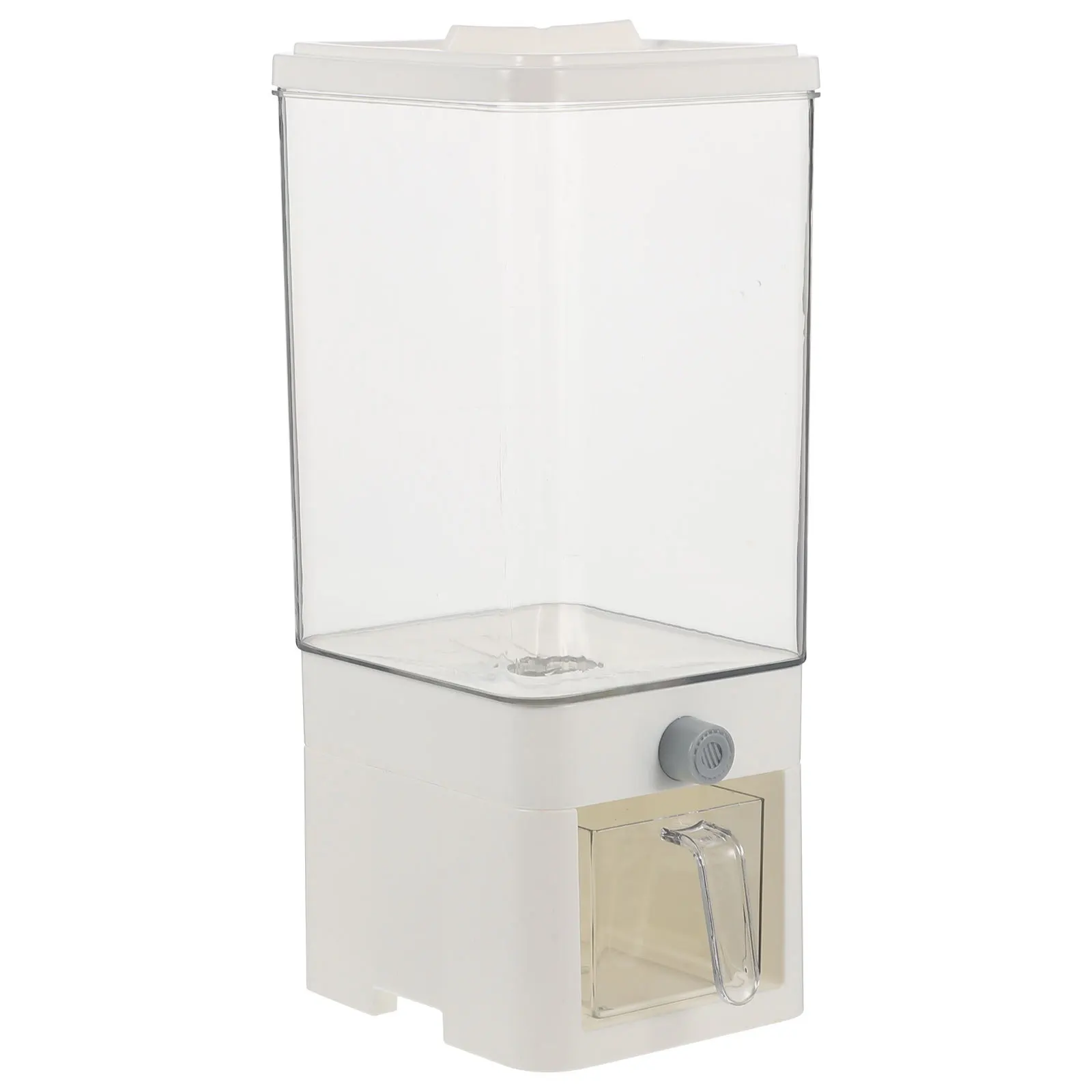 

3.75L Rice Dispenser Countertop Press Type High Durability Grain Storage Container for Beans Cereals Oatmeal Lentils Dispenser