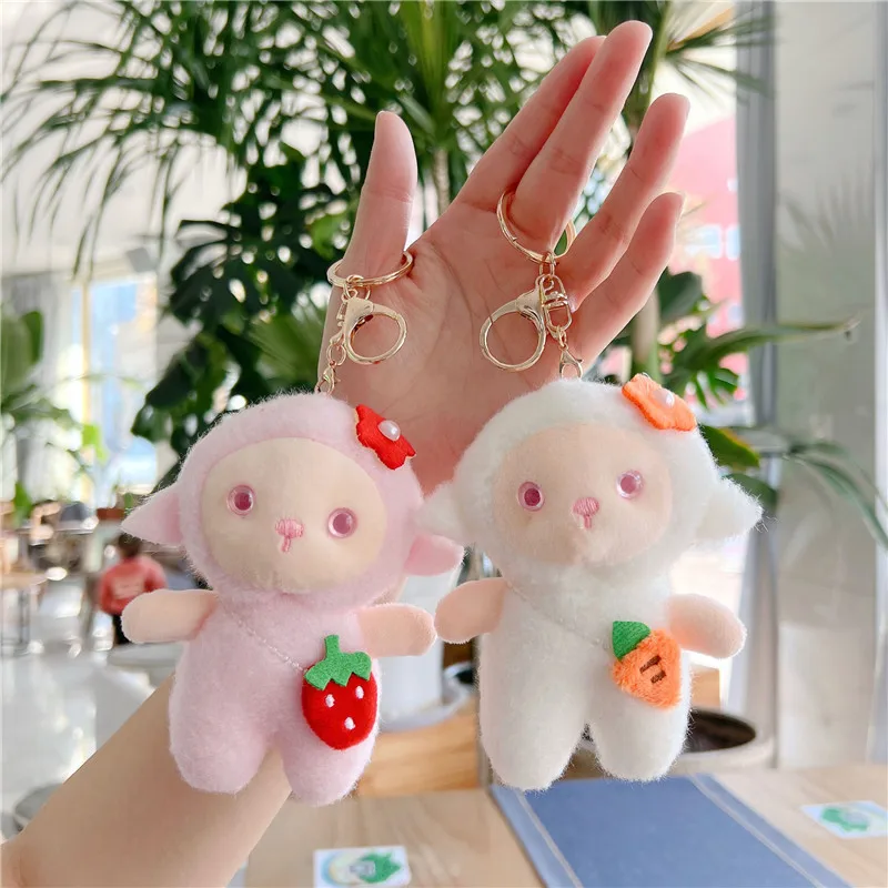 30pcs/lot Wholesale Strawberry Cute Lamb Pendant Doll Red Sheep Stuffed Doll Birthday，Deposit First to Get Discount much Welcome