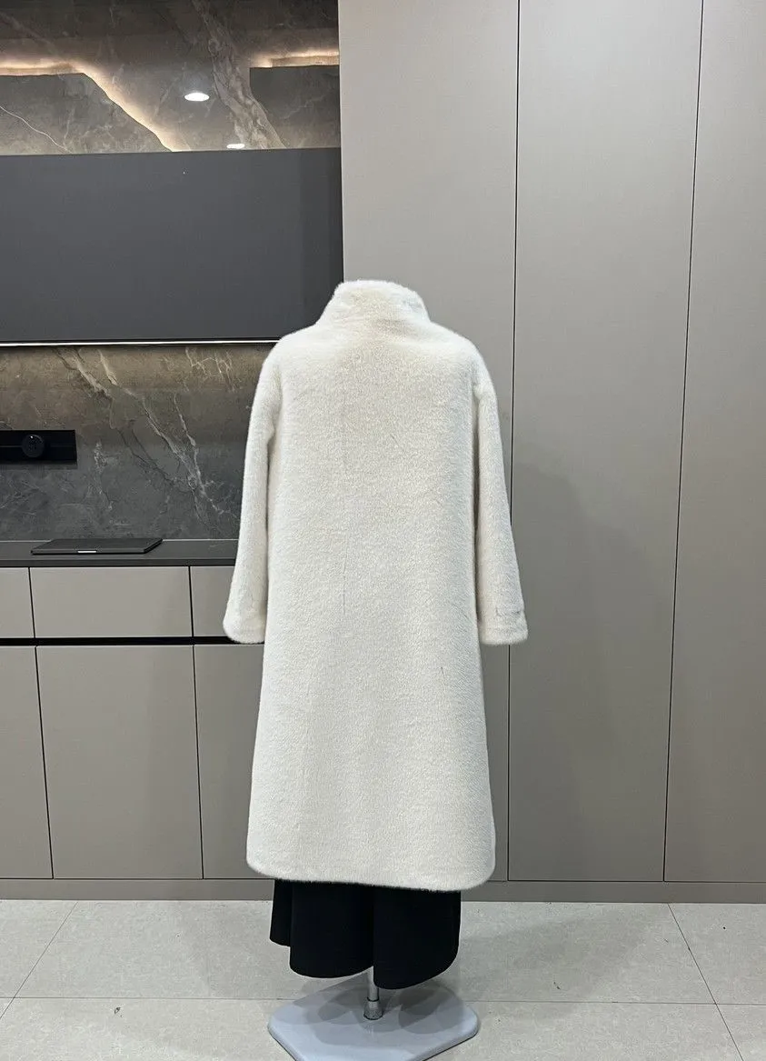 Cappotti di visone in pelliccia sintetica da donna in stile vecchio a forma di tubo all'aperto Mamma in stile europeo Crop Trim Personalità pura Decorazione bar Punta tinta