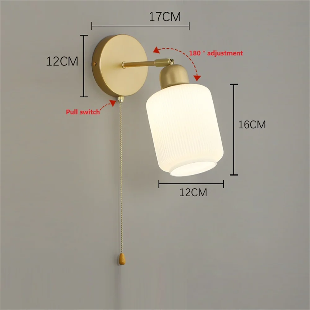 Nordic With Switch Wall Light Led Loft Sconce Metal Adjust Glass Lamps Home Decor Fixture For Living Room Bedside Lamp Luminaire image 2