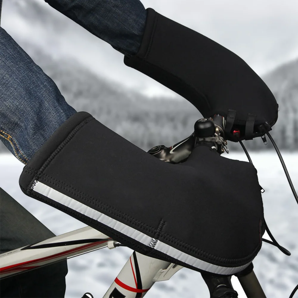 AliExpress NONE Winter cycling warm gloves, mountain bike protective gloves, thick windproof motorcycle gloves