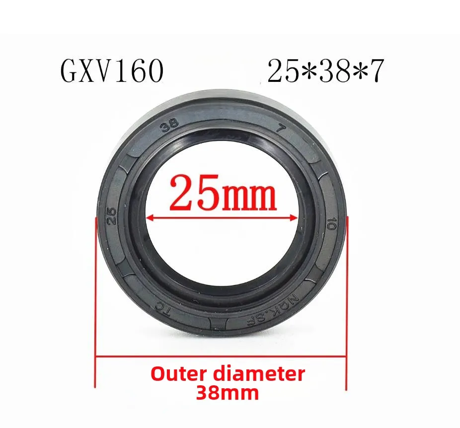 1 Pair GXV160 Crankshaft oil seal (25X38 X7mm; 25.4X40X7mm) fits Honda GXV160 engine lawn mower parts