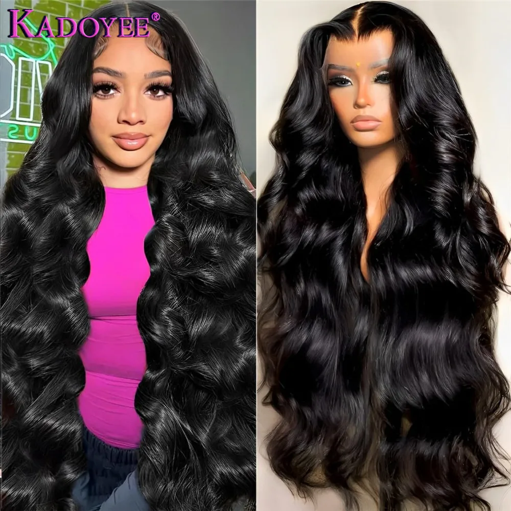 

200 Density Body Wave Lace Front Wigs Human Hair Pre Plucked With Baby Hair 34Inch Full Brazilian 13x4 Lace Front Wigs For women