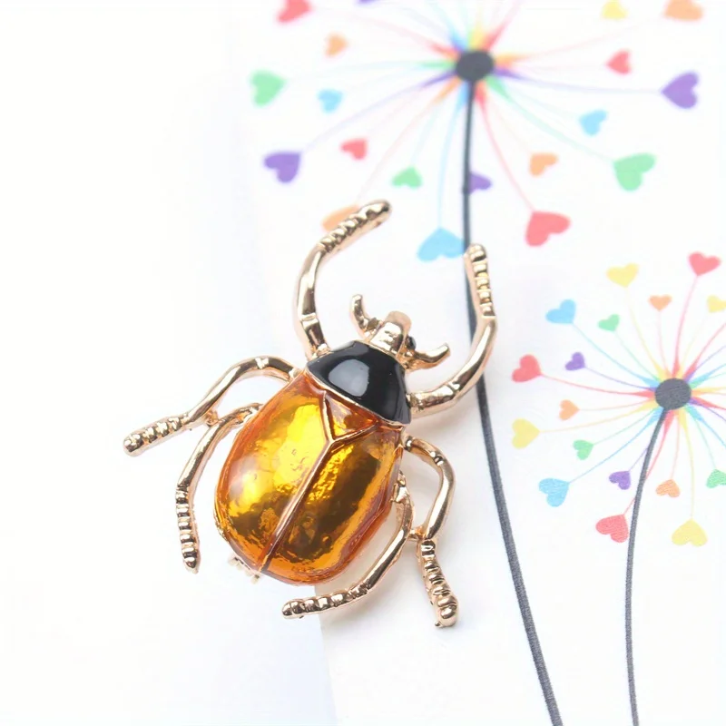 Cute Insect Brooch Creative Seven Star Ladybug Beetle Pin Shirt Coat Coat Cartoon Brooch