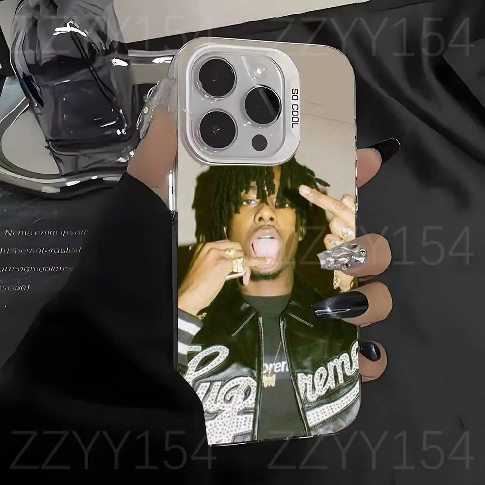 P-Playboy Carti I Am Music Phone Case Para iPhone 17,16,15,14,13,12,X,8,Pro,Max,Plus,E,SE4,Air,Mini Branco IMD Fosco