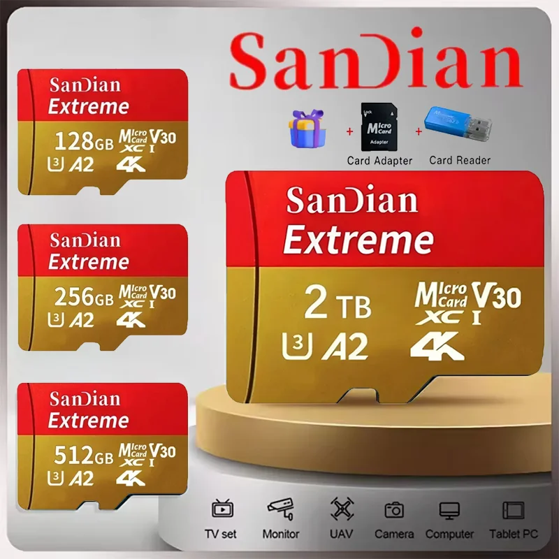 بطاقات الذاكرة الأصلية 1 تيرا بايت بطاقة مايكرو TF 128 جيجا بايت 512 جيجا بايت بطاقة فلاش عالية السعة فئة 10 بطاقة SD عالية السرعة للكمبيوتر/الهاتف/الكاميرا/ماك #6