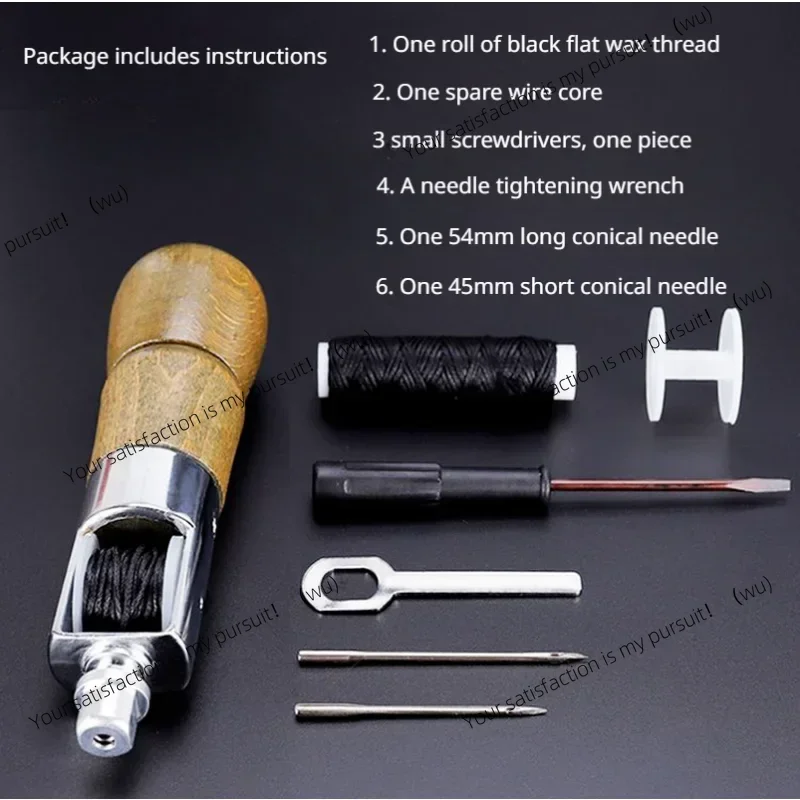DIY Hand Sewing Machine Waxed Thread for Leather Leather Sewing Tool Leather Craft Edge Stitching Belt Strips Shoemaker Tools