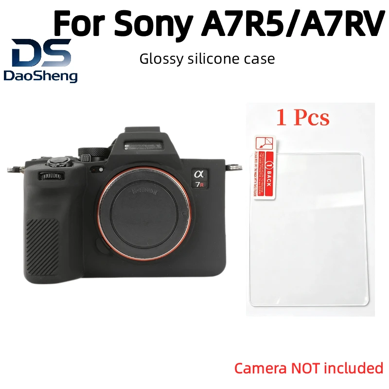 Soft Shell Shockproof Scratch-resistant Camera bag For Sony A7R5 Micro-single camera silicone case,+ 1PCS Free Tempered Film