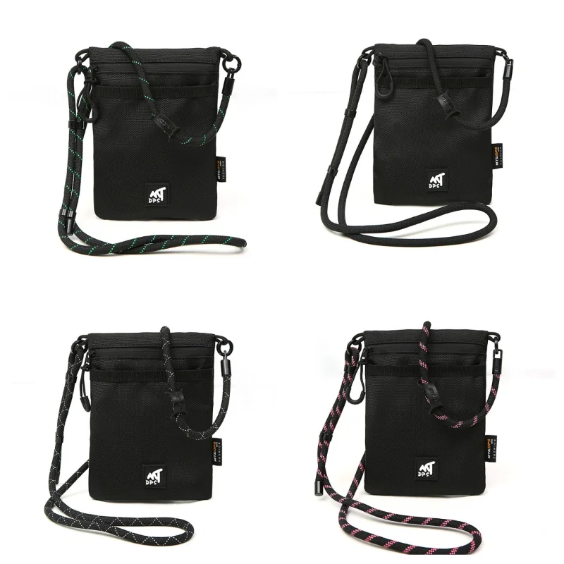 Unisex Nylon Crossbody Bag With Lanyard Trendy Commuter Phone Bag Small Size Canvas Crossbody Shoulder Bag High-end Sports Bag
