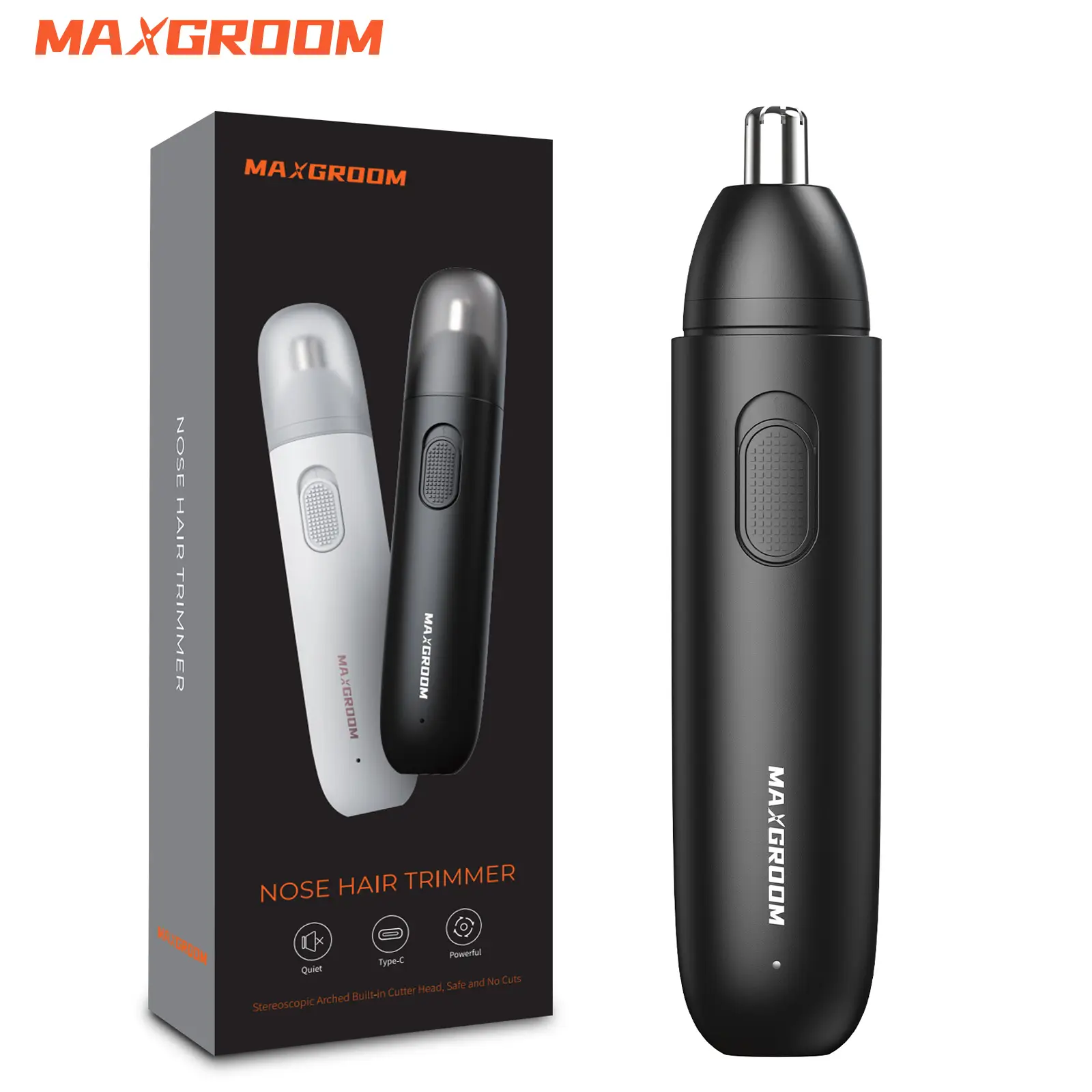 טרימר לאף נטען עם ראש מסתובב 360 MAXGROOM