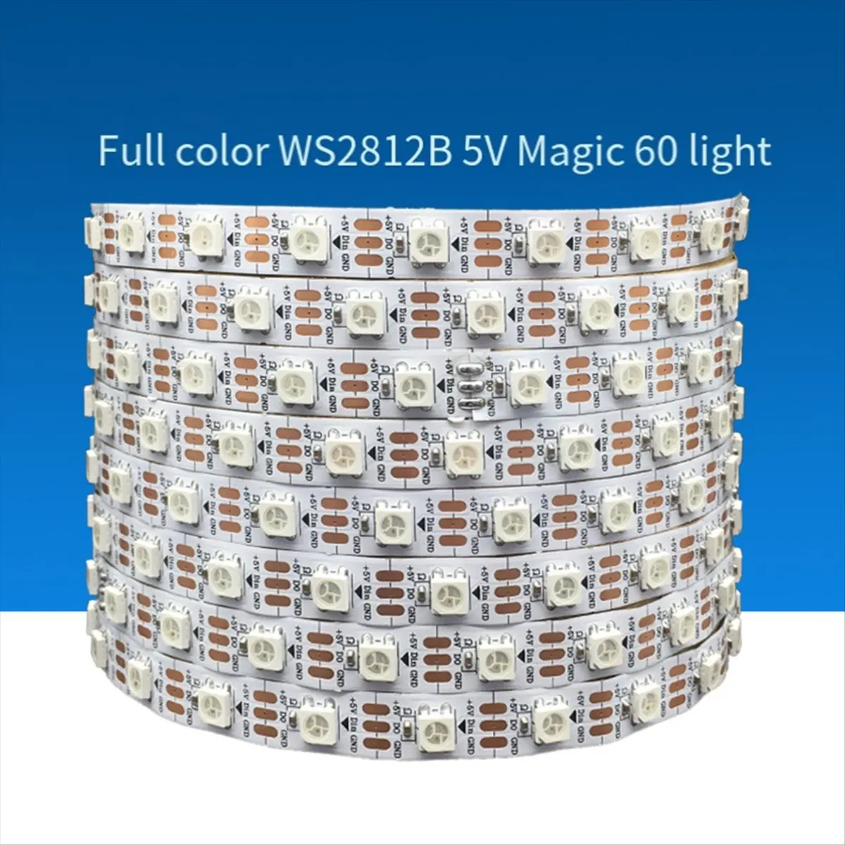 

5m WS2812B LED Strip 5V 60 Pixel LEDs/M Individually Addressable IP20 Waterproof Flexible Tape Lamp Bar