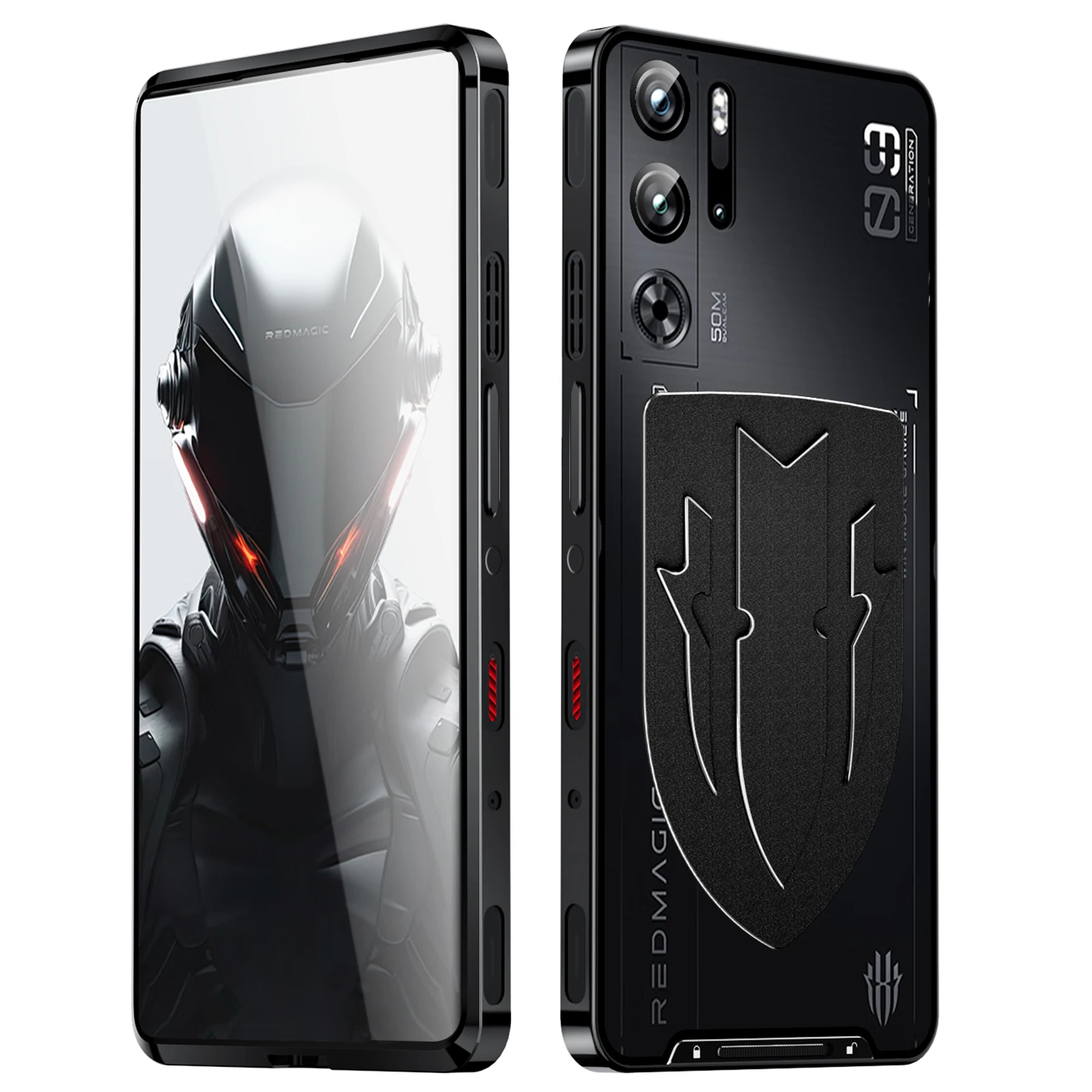 حافظة شفافة من سبائك الألومنيوم المعدنية لهاتف Nubia Red Magic 10 Pro 9Pro حافظة حماية للكاميرا مقاومة للصدمات غطاء تبديد الحرارة