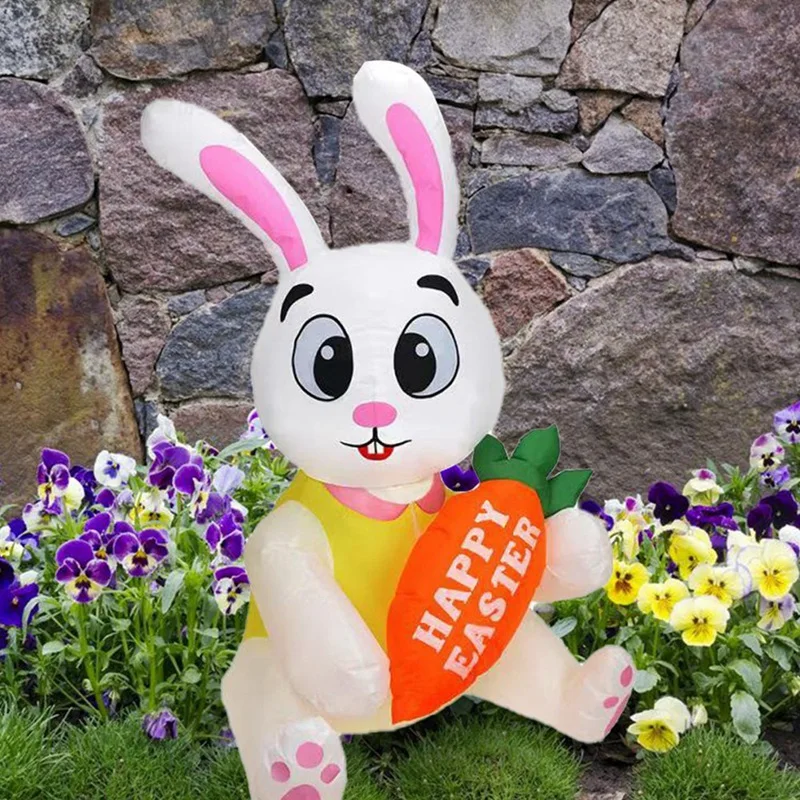 

Inflatable Garden Decor Figurine Rabbit Inflatable Easter Rabbit LED Lights Inflatable Outdoor Garde For Easter