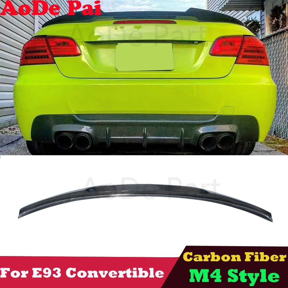 

E93 M3 Spoiler Highkick M4 Style Carbon Fiber Rear Boot Trunk Wing for BMW 3 Series E93 Convertible 2005-2011