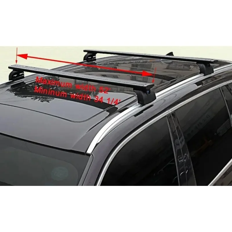 High Quality 2PCS Adjustable Black Lockable Cross Bar Cargo Carrier Fit for Nautilus U540 2019‑2023 Roof Rail Rack